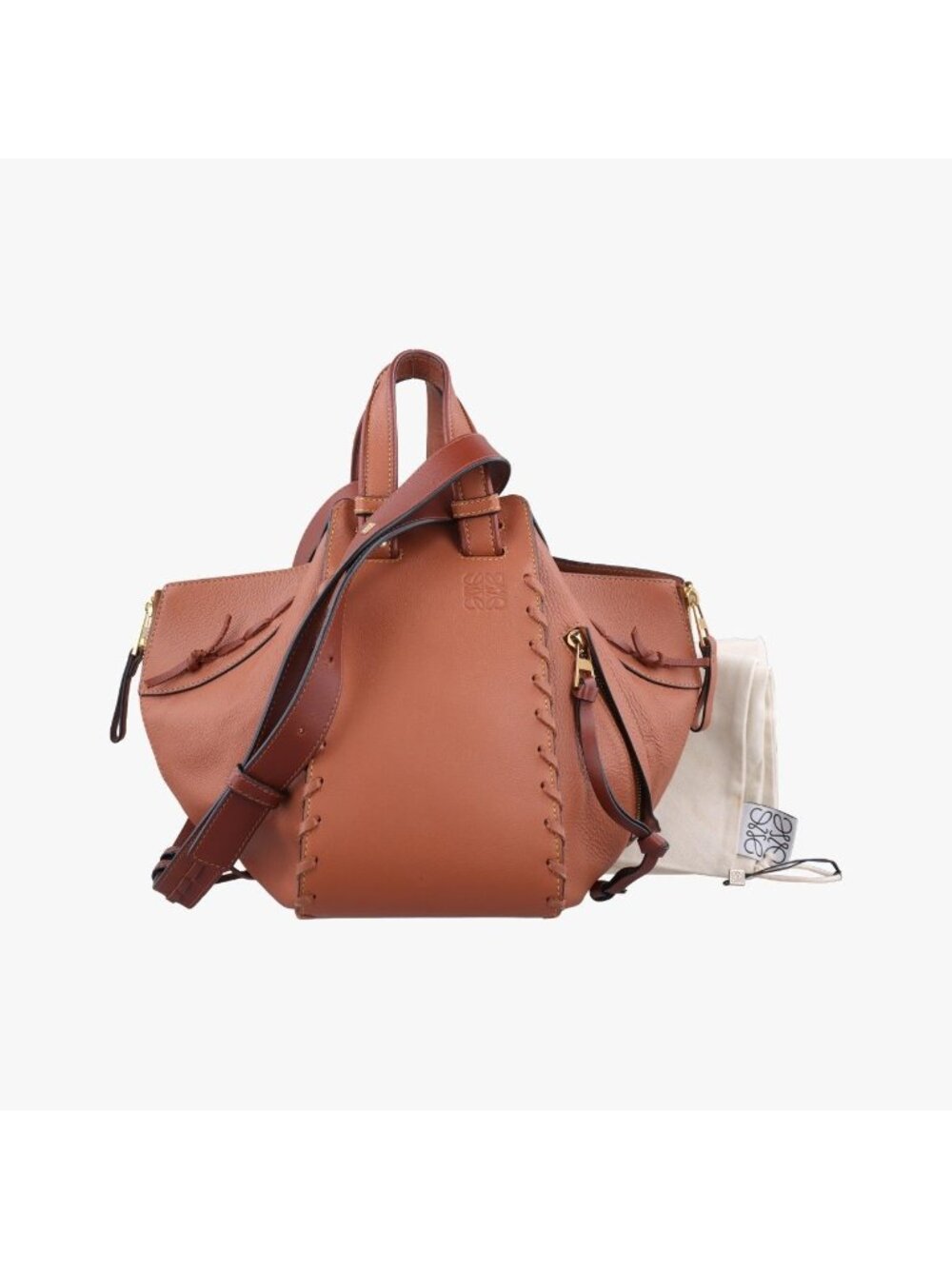 Loewe Hammock Brown Leather Shoulder